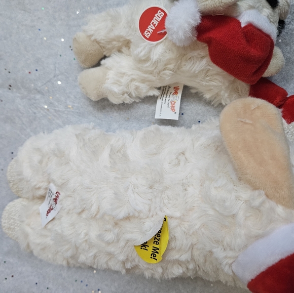 Lamp Chop Christmas Santa Hat  Dog Toy LOT OF 2 PLUSH TOYS SQUEAKY NWT NEW - Picture 13 of 16